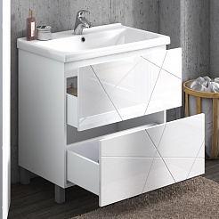 Vigo Мебель для ванной Geometry 2-600 белая – фотография-16